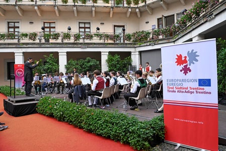 In Trentino, l'Orchestra giovanile di fiati dell'Euregio nel 2025 è stata ospite a Riva del Garda. (Foto: Ufficio stampa della Provincia autonoma di Trento/Fabio Galas)