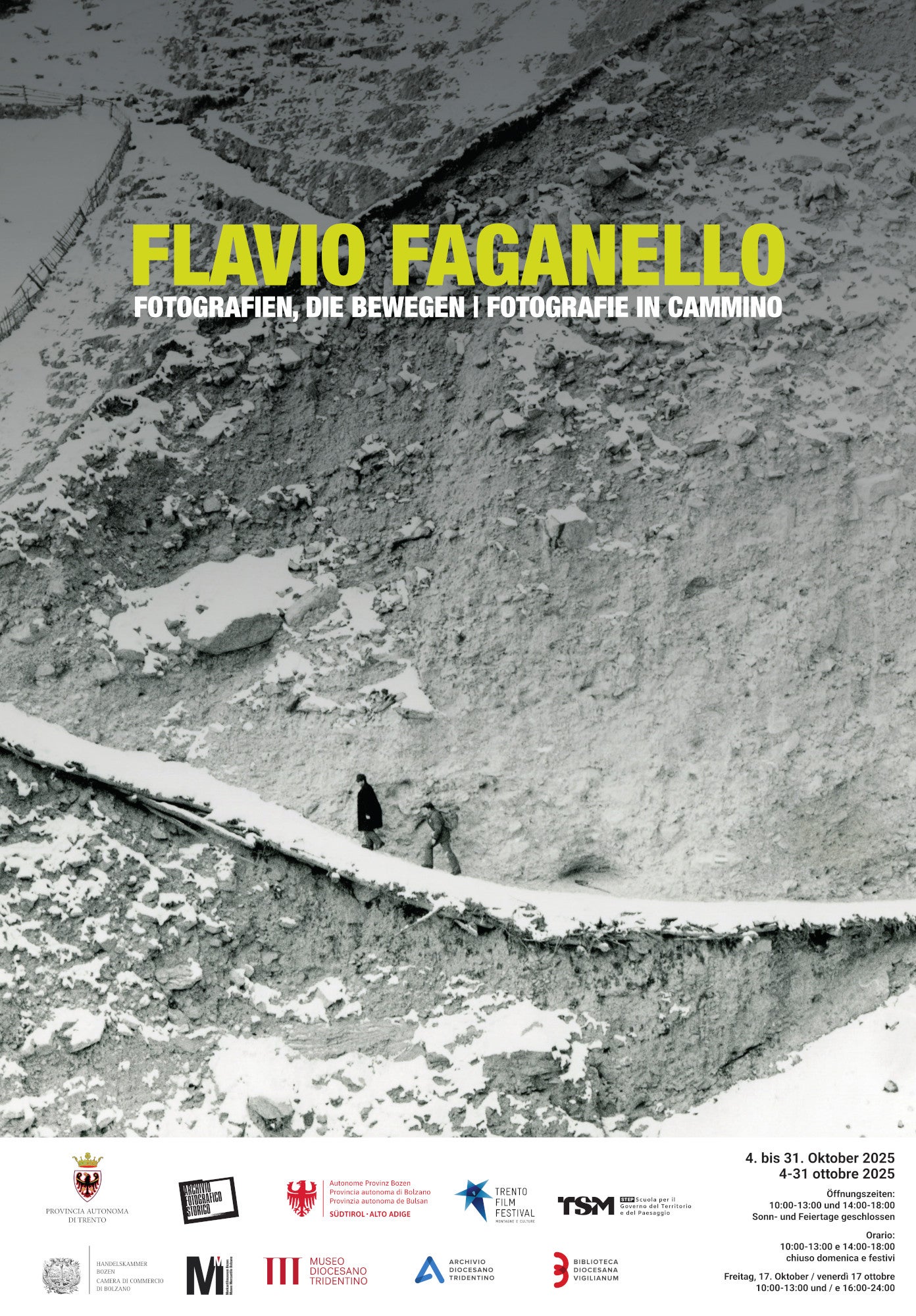 Vom 4. bis zum 31. Oktober sind im Merkantilmuseum in Bozen rund 100 Fotografien von Flavio Faganello ausgestellt. Die Ausstellung ist kostenlos zugänglich. (Foto: LPA/Amt für Film und Medien)