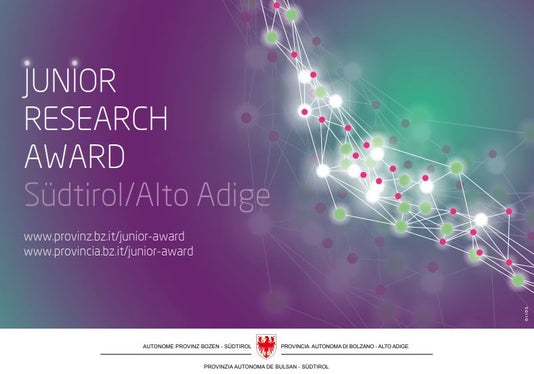 Bis zum 31. Juli können sich junge Forscher und Forscherinnen um den Junior Research Award Südtirol/Alto Adige bewerben.