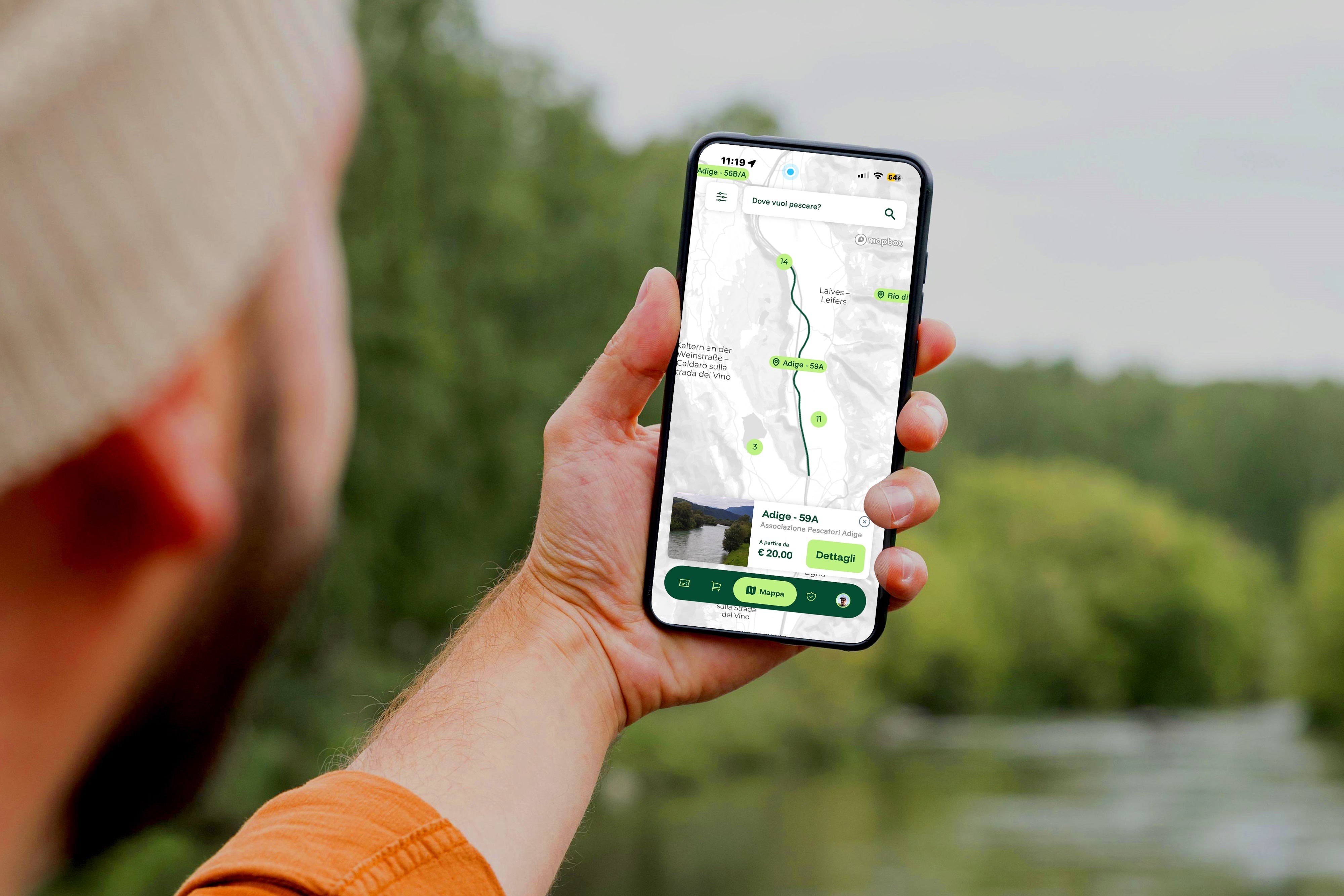 Con il lancio ufficiale della app Südtirol Fishing, da ora disponibile nei principali app-store, l'Alto Adige compie un passo importante verso la digitalizzazione, semplificazione amministrativa e gestione sostenibile della pesca. (Foto: USP/Unione Pesca Alto Adige)