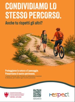 Anche nelle aree e nelle riserve naturali dell’Alto Adige è importante comportarsi in modo rispettoso gli uni verso gli altri. La nuova campagna della Provincia autonoma di Bolzano lo ricorda sia ai cittadini che ai turisti. (Fonte: Ufficio Natura)