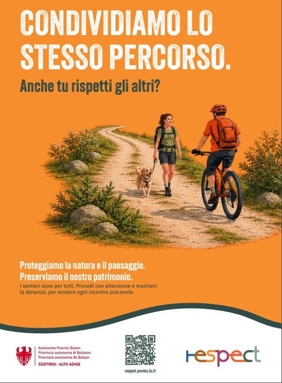Anche nelle aree e nelle riserve naturali dell’Alto Adige è importante comportarsi in modo rispettoso gli uni verso gli altri. La nuova campagna della Provincia autonoma di Bolzano lo ricorda sia ai cittadini che ai turisti. (Fonte: Ufficio Natura)
