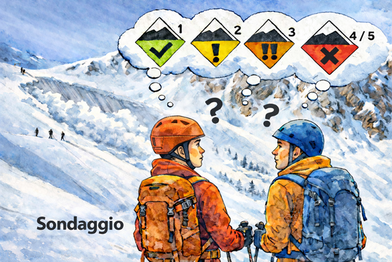 Come è possibile aumentare la comprensibilità e, con essa, l’efficacia della scala di pericolo valanghe? I Servizi Europei di Previsione valanghe, e quindi anche il Servizio Prevenzione Valanghe dell’Ufficio Meteorologia e Prevenzione valanghe dell’Agenzia per la Protezione civile, invitano a partecipare ad un sondaggio. (Nell’immagine: ChatGPT, OpenAI).
