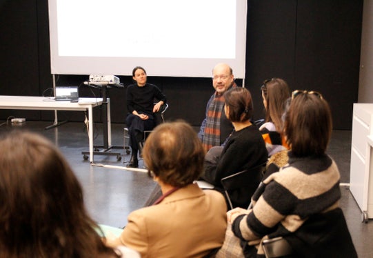 Marie-Sophie Kammler (links) und Christian Kammler stellten das Netzwerk Kultur.Forscher! vor. (Foto: LPA/Verena Hilber)