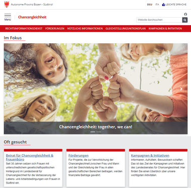 Chancengleichheit im neuen (Web-)Kleid: Die Landeswebseiten zum Thema Chancengleichheit wurden überarbeitet und sind seit heute (7. März) online. (Foto: LPA)