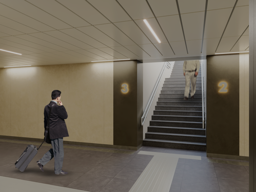 Das Land plant gemeinsam mit der Gemeinde, die Unterführung auch unter die Pustertaler Staatsstraße (SS49) zu verlängern, um den nördlichen Bereich und die künftigen Kasernen der Sicherheitskräfte an den Bahnverkehr anzubinden. (Rendering: Gruppo FS)