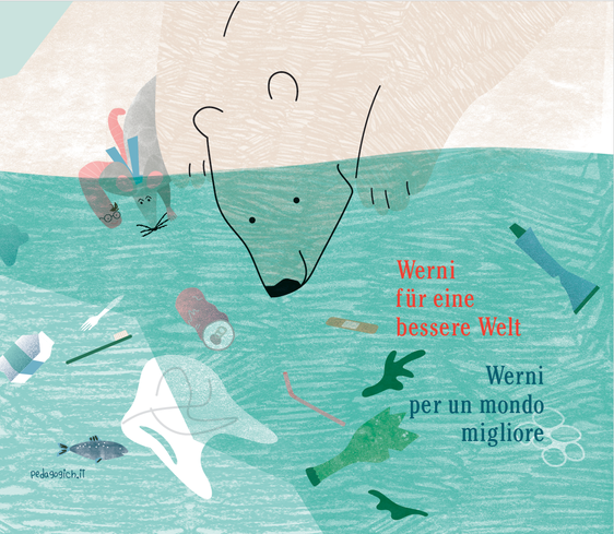 Zwei Ausgaben des neuen Bilderbuches wurden gedruckt, damit sich die Kinder die Geschichte in ihrer Muttersprache vorlesen lassen und auch neue Wörter in den anderen Sprachen aneignen können: eine ladinische Ausgabe mit der Grödner und Gadertaler Variante und eine auf Deutsch und Italienisch (im Bild). (Foto: LPA/Pädagogischer Bereich der Landesdirektion der ladinischen Kindergärten und Schulen)