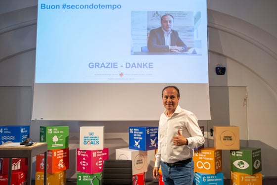 L'assessore alla cultura Giuliano Vettorato ha presentato al Centro Trevi-Trevilab il bilancio di metà legislatura e gli obiettivi per i prossimi due anni e mezzo nel corso dell’appuntamento #primotempo ( Foto: ASP/Igor Cocca) 