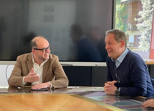 l'assessore provinciale Massimo Bessone con sindaco del Comune di Brennero, Martin Alber, per discutere di nuovi progetti di riqualificazione del territorio (Foto: ASP)