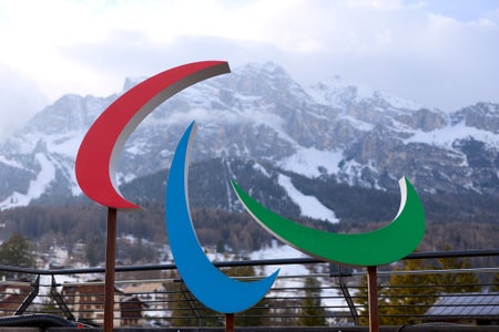 Das paralympische Symbol, auch bekannt als Agitos, ist die visuelle Repräsentation der paralympischen Bewegung. (Foto: Paralympic Games)