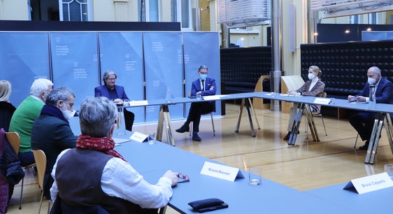 Das heutige Treffen des neuen Coni-Vorstands mit Landeshauptmann Kompatscher (Foto: LPA)