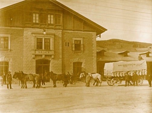 Historisches Bild des Toblacher Bahnhofes (Foto: Tiroler Photoarchiv)