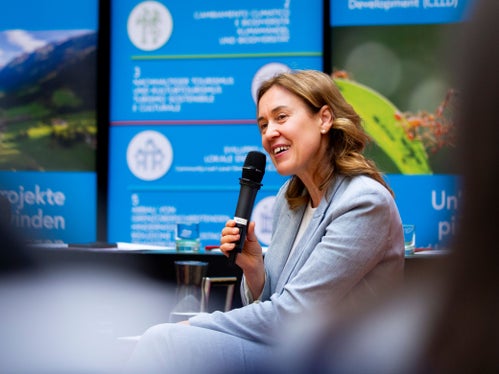 La direttrice della Ripartizione Europa della Provincia (autorità di gestione del programma Interreg Italia Austria 2021-27), Martha Gärber. (Foto: ASP/Fabio Brucculeri)