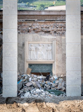 Die Reste des historischen Gerichtsgebäudes. (Foto: LPA/Fabio Brucculeri)