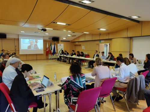Landeshauptmann Arno Kompatscher war bei der heutigen Einsetzung des Begleitausschusses per Video zugeschaltet. (Foto: LPA/Petra Tamanini)