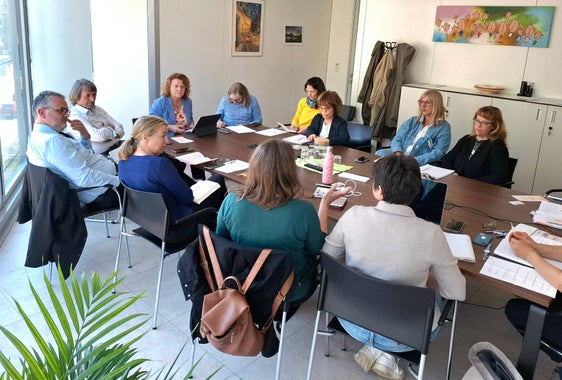 Betreuung für Menschen mit Autismus-Spektrum-Störungen: Gesundheitslandesrat Hubert Messner und Soziallandesrätin Rosmarie Pamer (hinten am Tisch) im Gespräch mit einer Delegation des Vereins GretA sowie Vertreterinnen und Vertretern aus den Bereichen Gesundheit und Soziales (Foto: Verein GretA)