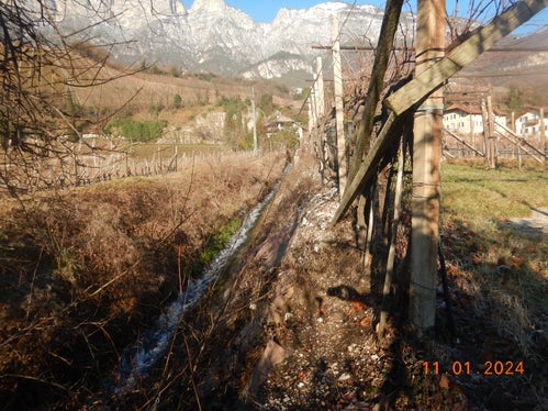 Die Einhaltung der Abstandsregeln zu den Domanialgewässern beziehungsweise Fließgewässern ist von grundlegender Bedeutung für den Bevölkerungsschutz. Wie das Bild zeigt, werden diese Vorschriften nicht immer beachtet. (Foto: LPA/Landesamt für Öffentliches Wassergut in der Agentur für Bevölkerungsschutz)