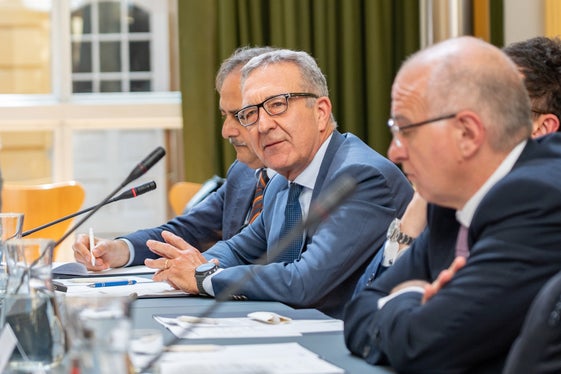Antonino Turicchi, amministratore delegato di CDP Real Asset SGR, ha parlato del ruolo delle società e degli enti pubblici statali che operano nel settore immobiliare nel sostengo ai programmi di sviluppo e di valorizzazione immobiliare dei territori periferici e del tema del social housing. (Foto: USP/Greta Steufer)