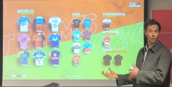 Er sei Zeuge, dass alle, Radfahrer, Sportdirektoren und Journalisten, es kaum erwarten könnten, an der Tour of the Alps teilzunehmen, sagte Radprofi Daniel Oss. (Foto: Euregio/Armin Gluderer)