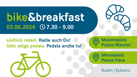 Wer am Montag, 3. Juni, zwischen 7.30 und 9 Uhr mit dem Fahrrad am Bozner Mazziniplatz und Messeplatz vorbeifährt, den erwartet eine süße Überraschung. (Grafik: Sta)