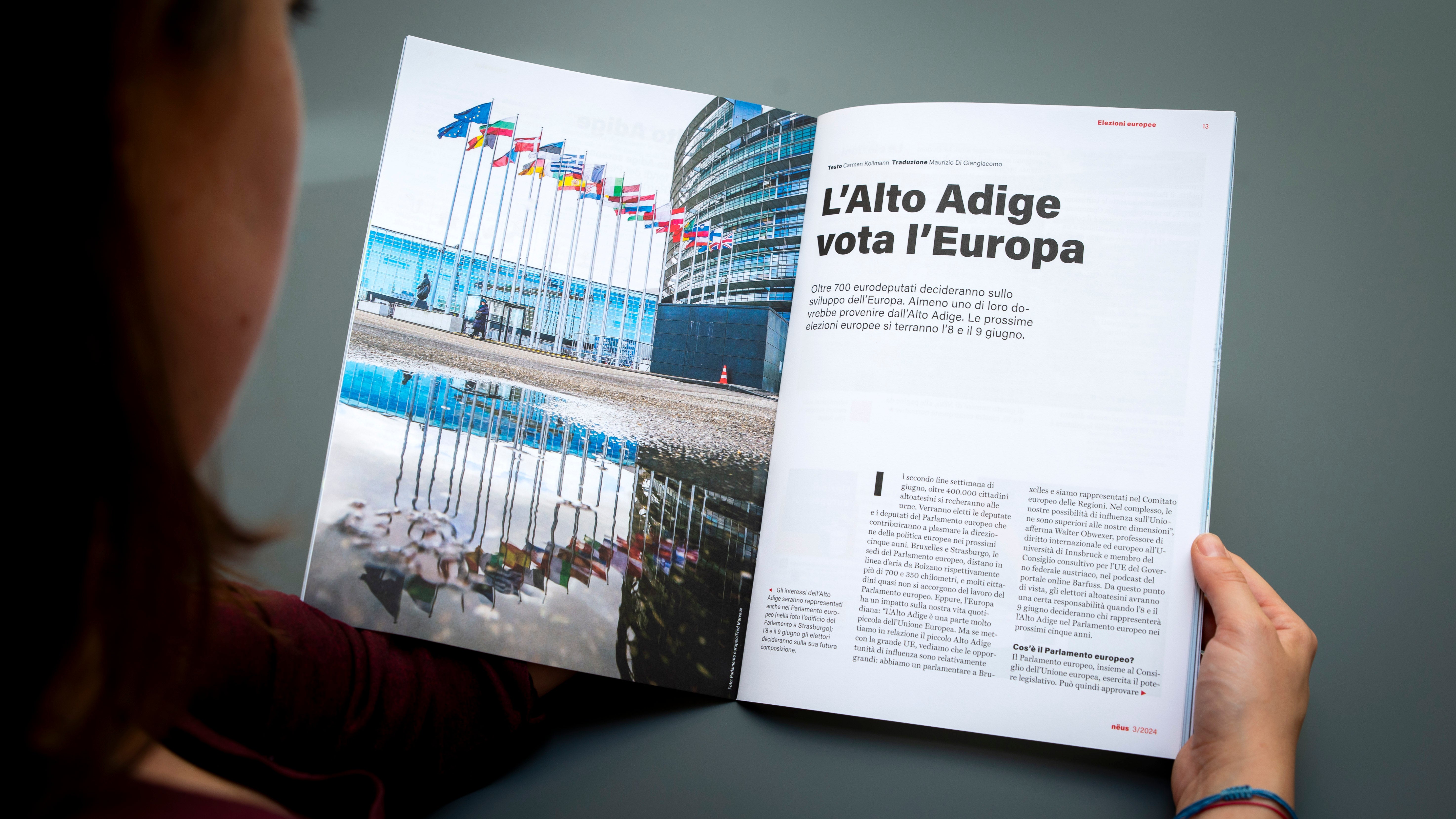 Anche il terzo numero 2024 della rivista della Provincia “nëus”, appena pubblicato, è incentrato sull'Europa. (Foto: ASP/Fabio Brucculeri)