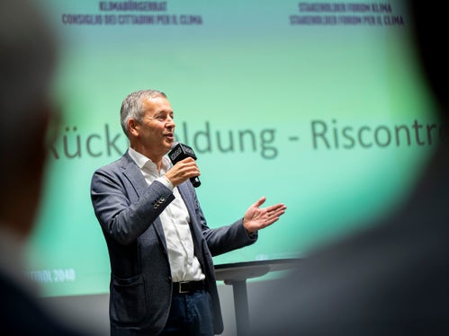 Die neuen umsetzbaren Maßnahmen werden bei der Überarbeitung des Klimaplans und in den jeweiligen Fachplänen miteinbezogen, erklärte Landesrat Peter Brunner. (Foto: LPA/Fabio Brucculeri)