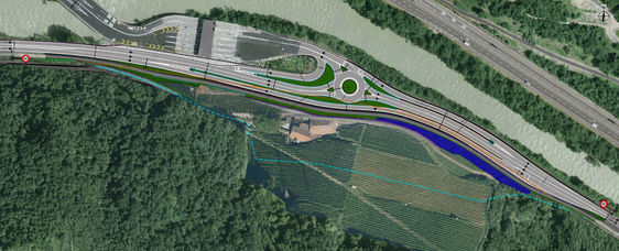 Bauleitplanänderung eingeleitet: Ein neuer Kreisverkehr im Bereich der Autobahnausfahrt Bozen Nord soll für mehr Verkehrssicherheit und weniger Rückstaus sorgen. (Foto: LPA/Landesamt für Landesplanung)