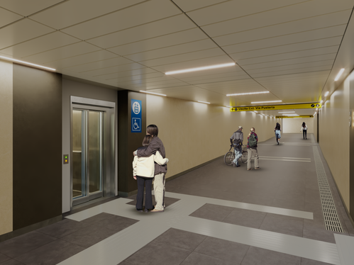 Der Bahnhof Innichen wird zu einem modernen Mobilitätszentrum umgebaut. (Rendering: Gruppo FS)