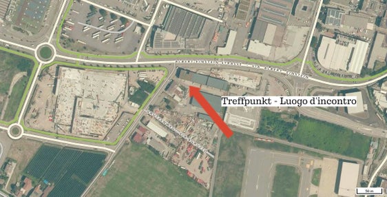 Das Halbzeit-Gespräch mit Landesrat Alfreider findet im Stützpunkt des Straßendienstes Salten Schlern im Grutzenweg in Bozen Süd statt, im Bild die Wegbeschreibung.