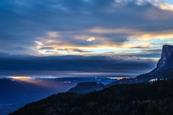 Immagine meteorologica del mese di gennaio 2026: vista sul Catinaccio (Foto: USP/Martin Geier)