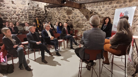 Un'altra immagine del Giovedì culturale dell'Euregio andato in scena ieri, 16 marzo, alla Casa della Pesa di Bolzano (Foto: Euregio/Armin Gluderer)