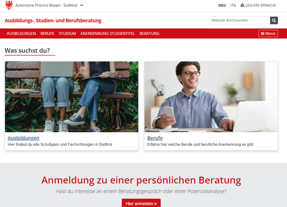 Viele Möglichkeiten für die Suche von Ausbildungs-, Studien und Berufsangeboten stehen nun Jugendlichen und Eltern über das neue Webportal der Berufsberatung offen. (Foto: LPA)