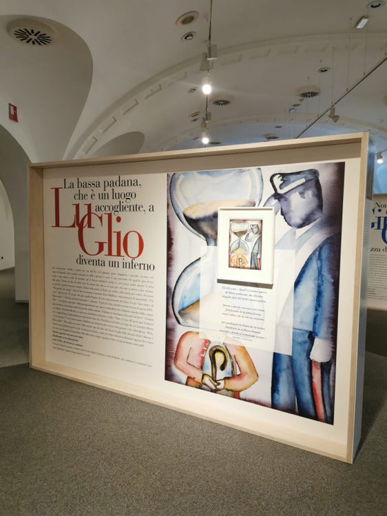 Die Ausstellung zu dem von Francesco Clemente gestalteten Carabinieri-Kalender im Trevi-Lab (Foto: Stefania Lorandi)