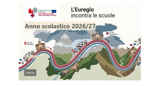 Tl Trentin vën la Euregio diretamënter te tlas: la dumandes per fé pea pra l pruiet l'Euregio se anconta cun la scola possa unì fates dai 14 de setëmber nchin ai 15 de utober. (Foto: Euregio)
