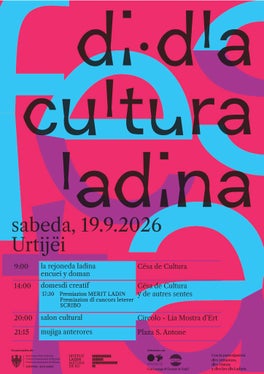 I dettagli relativi al “Di dla cultura ladina” saranno presentati nel corso di una conferenza stampa che si terrà il 9 settembre; l’invito seguirà a breve.