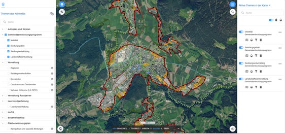 Das Gemeindeentwicklungsprogramm von Bruneck ist ab 7. April über das MapView-Portal einsehbar. (Foto: Landesamt für Landschafts- und Gemeindeplanung)