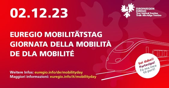 Gratuitamente, da Kufstein fino a Borghetto: il 2 dicembre, con gli abbonamenti personali al trasporto pubblico locale e con l’EuregioFamilyPass, si viaggerà gratis in tutta l‘Euregio Tirolo-Alto Adige-Trentino. (Foto: Euregio)