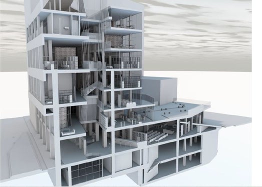 Erste Einblicke in das künftige Haus der italienischsprachigen Kultur, das laut LR Vettorato zu einem Ort der Begegnung für Kunstschaffende werden soll. (Rendering: LPA)