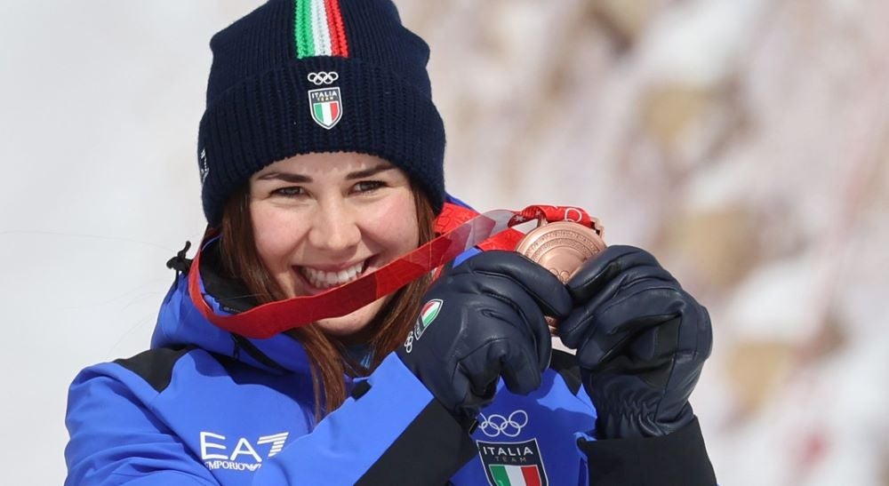 Nadia Delago festeggia il più grande risultato in carriera: è bronzo nella discesa libera a Pechino 2022 (Foto Fisi.org)