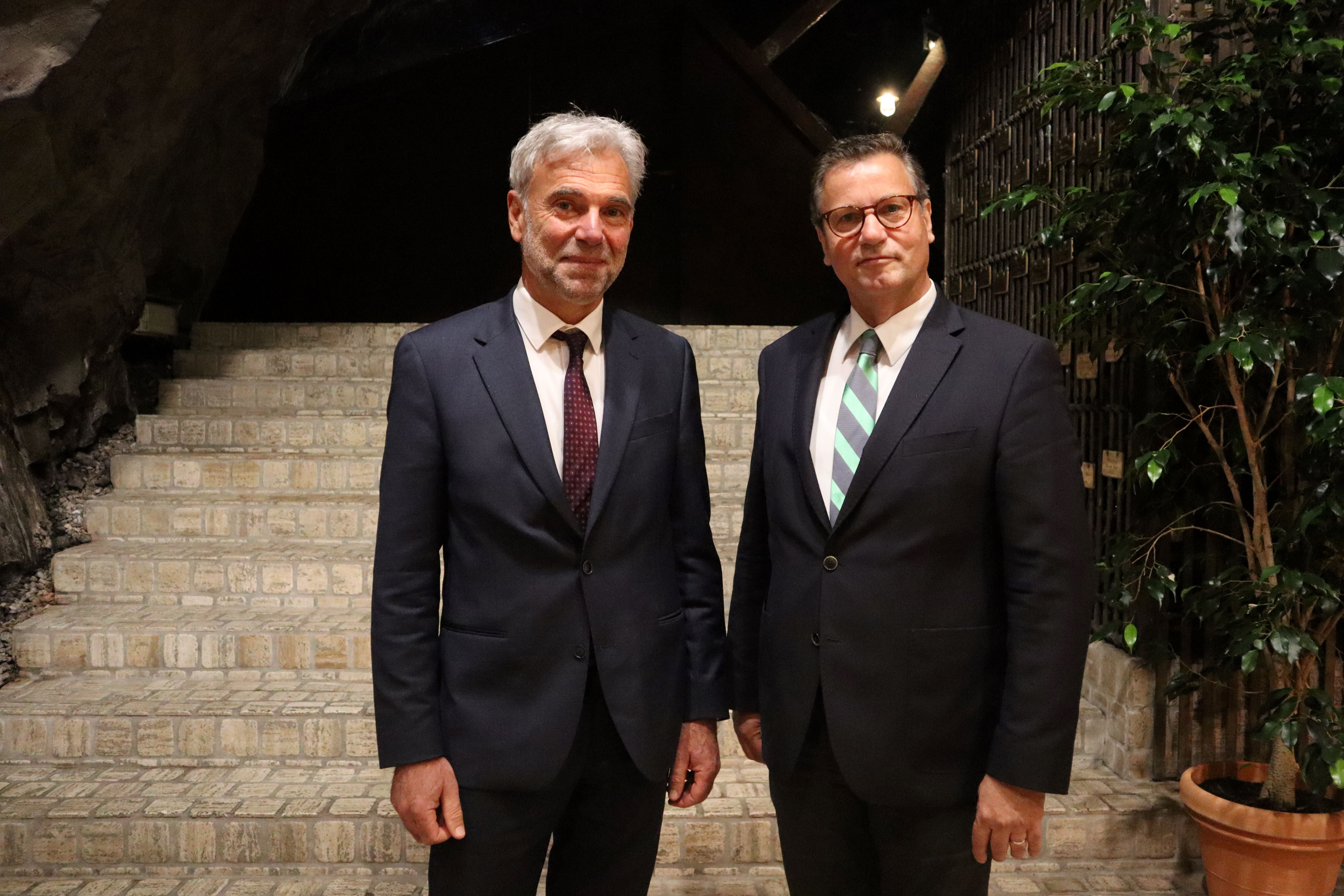 L'assessore Schuler ed il ministro Hauk al Centro di Laimburg (Foto: ASP/Noemi Prinoth)