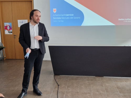 L'intervento dell'assessore provinciale al Lavoro, Philipp Achammer (Foto: ASP/mdg)