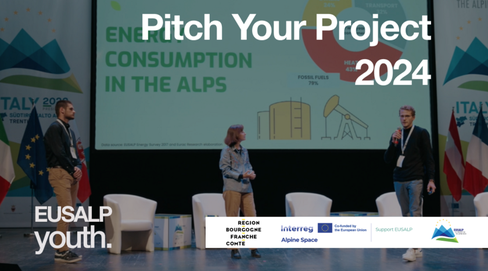 Il banner del concorso Pitch Your Project 2024 sul sito web di EUSALP (Foto: EUSALP)