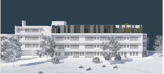 Rendering des neuen Kleinkinderheims in Bozen. (Bild: LPA/Ressort für öffentliche Arbeiten, Aufwertung des Vermögens, Grundbuch und Kataster)