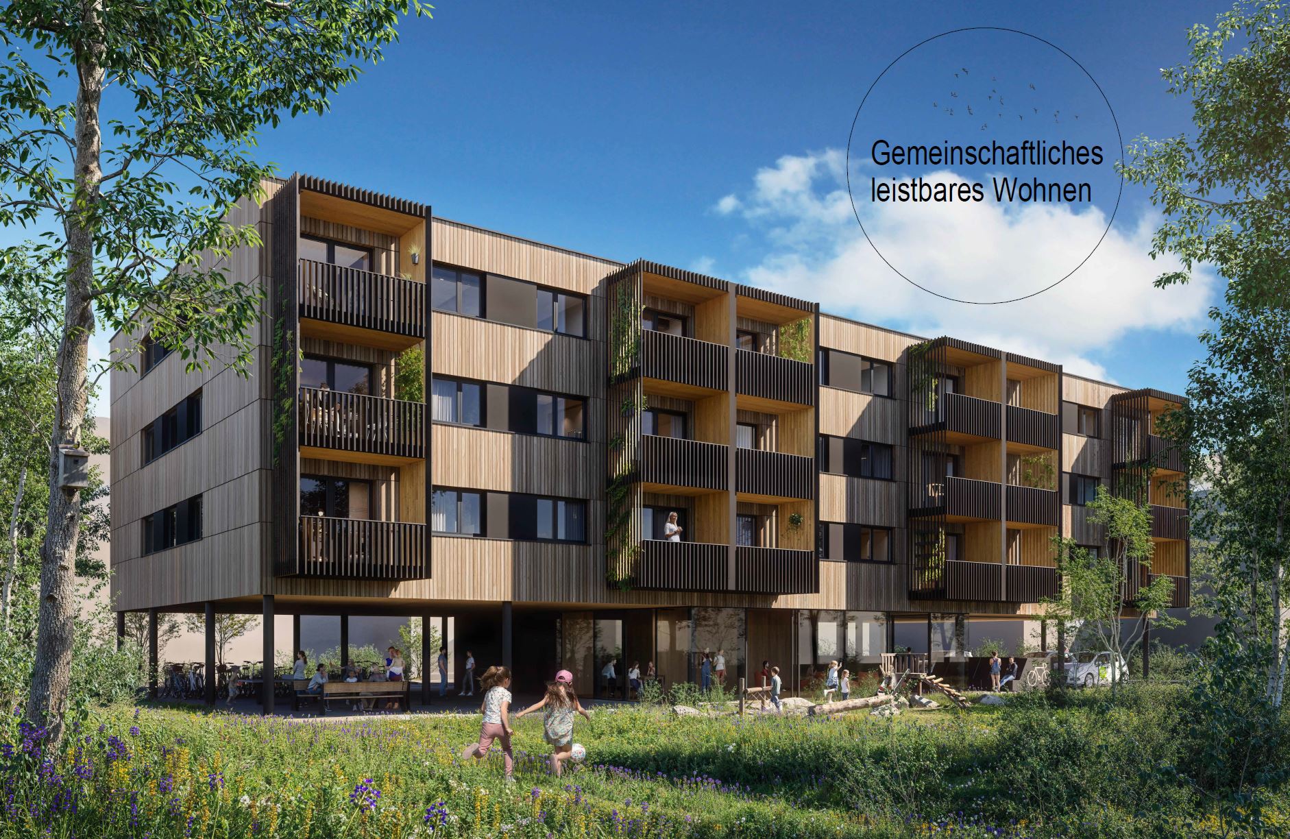 Der Prototyp eines gemeinnützigen Wohnbauprojekts soll im Herbst in Brixen entstehen. Neuartig in Südtirol ist auch die Materialwahl: Das Gebäude, das Platz für 30 Wohnungen bieten wird, ist vollständig in Holzbauweise geplant. (Foto: LPA/Wolfgang Meraner Architekt)