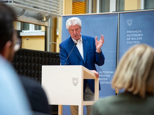 Il sindaco di Bolzano Renzo Caramaschi: Oggi compiamo un passo avanti deciso, che è il frutto di un lavoro silenzioso, lungo e preciso”. (Foto: ASP/Fabio Brucculeri)