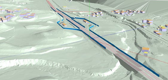 Für die Realisierung der neuen Lärmschutzwände bei Freienfeld hat die Landesregierung Landeshauptmann Kompatscher ermächtigt, sein Einvernehmen zu geben. (Quelle: Landesamt für Landesplanung und Kartografie) 