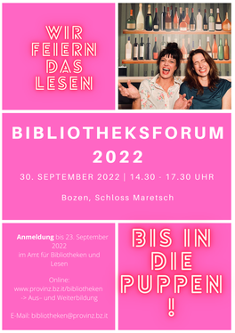 Der Flyer zum Bibliotheksforum
