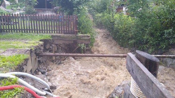 Numerosi i danni registrati lungo il corso del rio del Conio (Foto: ASP/Ufficio sistemazione bacini montani Est)