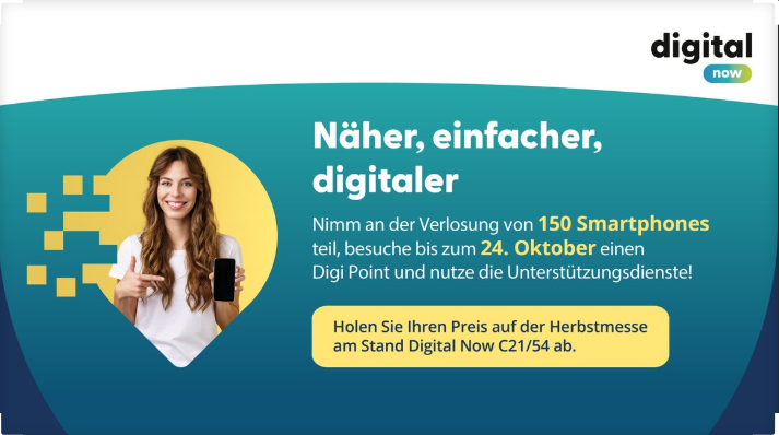 Wer bis zum 24. Oktober einen Termin in einem der Digi Points wahrnimmt, hat die Chance eines von 150 Smartphones zu gewinnen. (Foto: LPA/Abteilung Informatik)