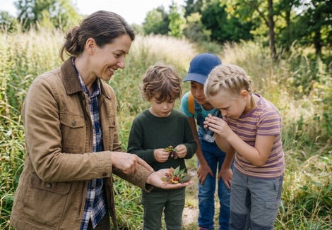 I bambini, le bambine, le ragazze e i ragazzi possono scoprire i nessi delle scienze naturali grazie alle iniziative di educazione ambientale organizzate dall’Agenzia provinciale per l’ambiente e la tutela del clima: le iscrizioni per l’anno scolastico 2026/27 sono aperte dal 1° settembre. (Foto: Agenzia provinciale per l’ambiente e la tutela del clima/immagine generata dall’IA)